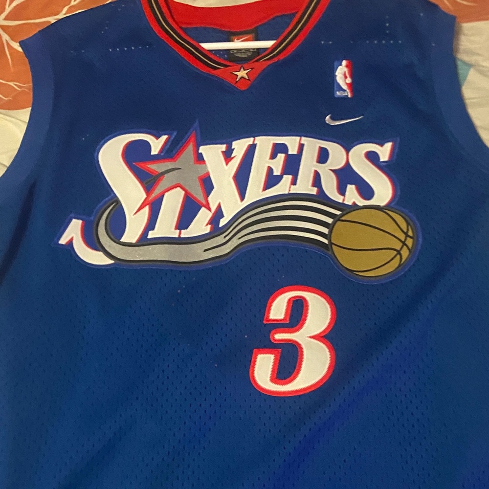 Blue 00-01 Sixers Allen Iverson Jersey